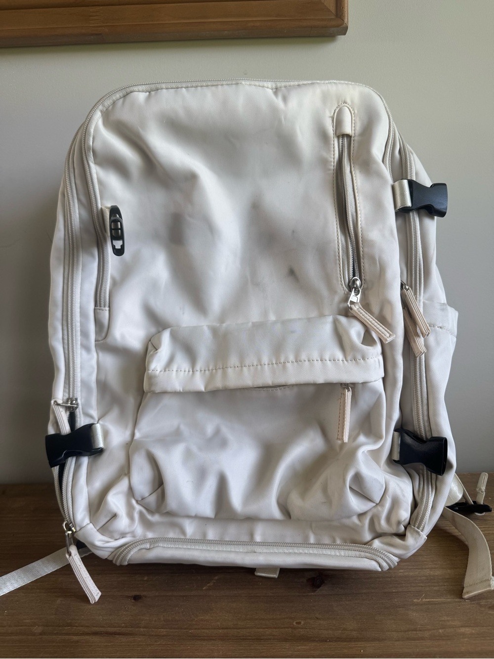 Backpack Travel Bag Personal item white